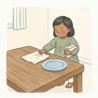 A Napkin Each illustration