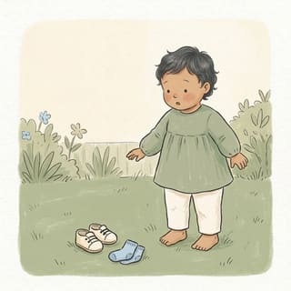 Barefoot on the Grass illustration