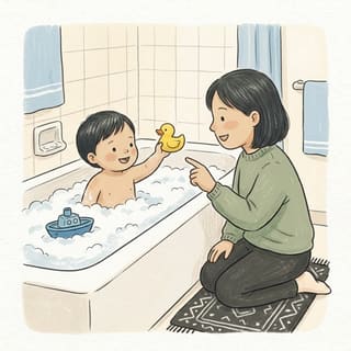 Bath Toy Colours illustration