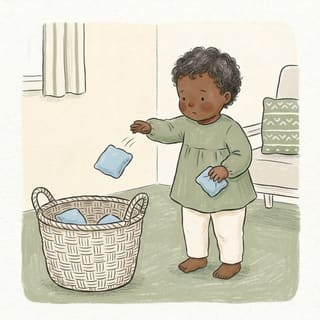 Bean Bag Toss Basket illustration