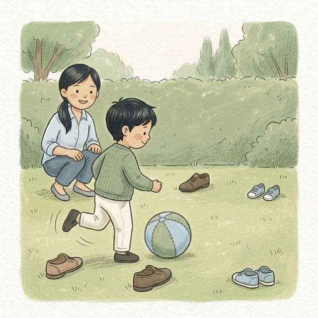 Big Goal, Little Goal: illustration of a toddler doing the activity