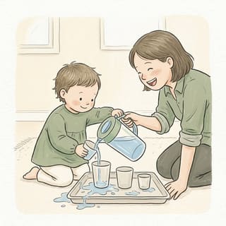 Big Jug, Little Cups illustration