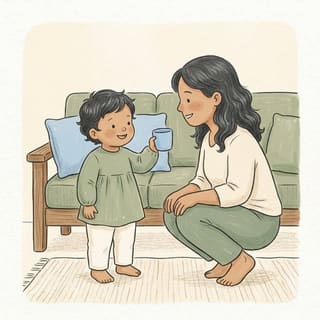Blue Cup Walk illustration