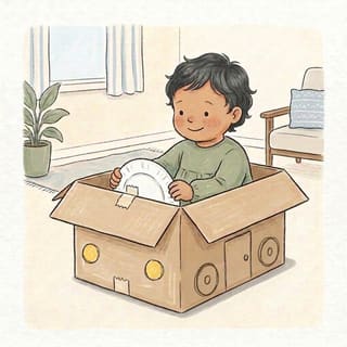 Box Car Ride illustration