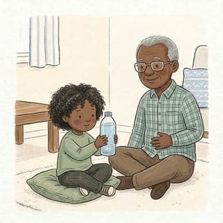 Calm-Down Glitter Bottle illustration