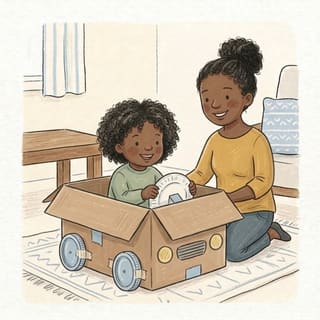 Cardboard Box Car illustration