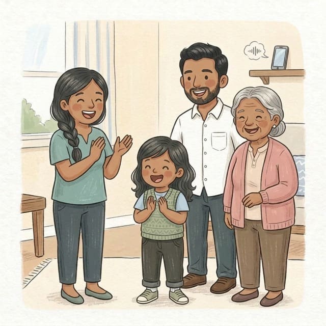 Clap Clap Stamp: illustration of a toddler doing the activity