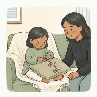 Cushion Cover Buttons illustration