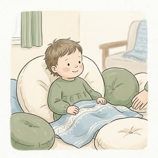 Cushion Nest Snuggle illustration