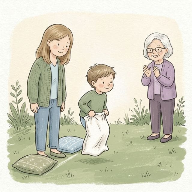 Family Sports Day: illustration of a toddler doing the activity