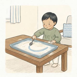 Flour Spoon Trace illustration