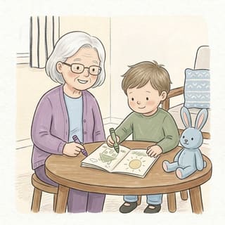 Folded Story Book illustration
