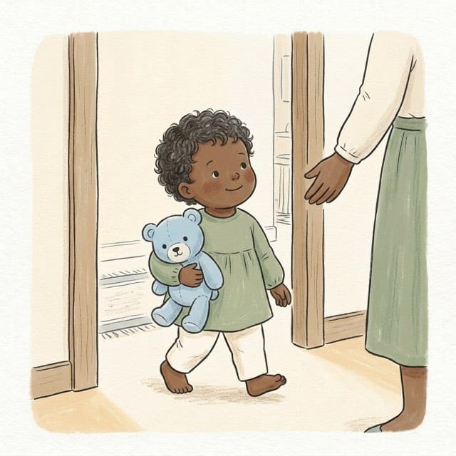 From the Next Room: illustration of a toddler doing the activity