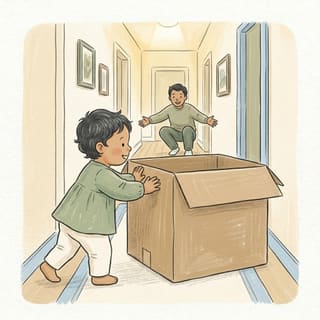 Burning off toddler energy indoors illustration