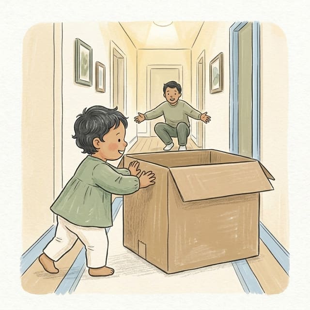 Burning off toddler energy indoors: illustration