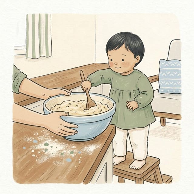 Getting started cooking together: illustration