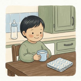 Drinks, cups and giving up the bottle illustration