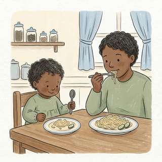 Only wants the same three foods illustration