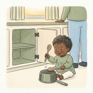 Things a toddler can do while you cook illustration