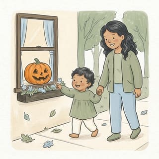 Halloween Window Walk illustration