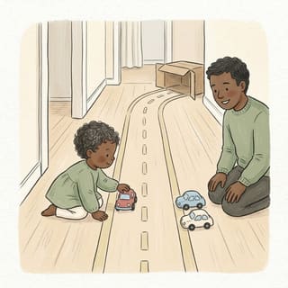 Hallway Tape Roads illustration