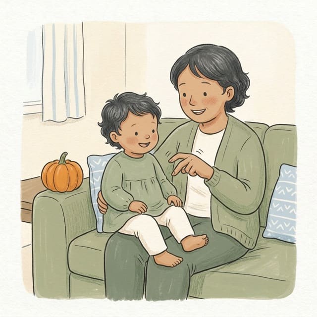 Incy Wincy's Adventure: illustration of a toddler doing the activity