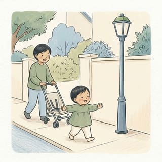 Lamp Post to Lamp Post illustration