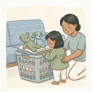 Laundry Basket Stand illustration