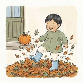 Leaf Pile Stomp illustration