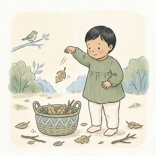 Leaf Toss Basket illustration
