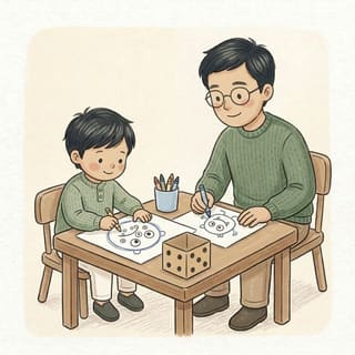 Monster Dice Drawing illustration