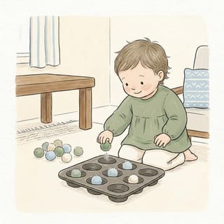 Muffin Tin Sort illustration