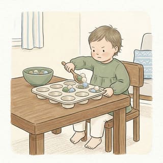 Muffin Tray Sort illustration