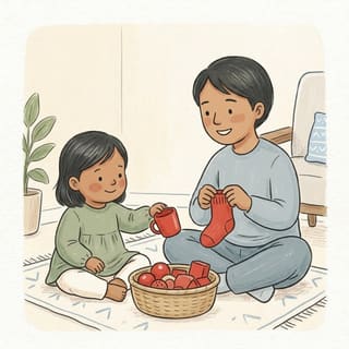 One Colour Treasure Basket illustration