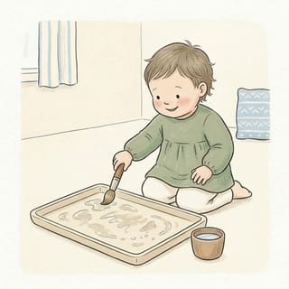 Paintbrush Puddle Art illustration