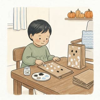 Paper Bag Ghost illustration