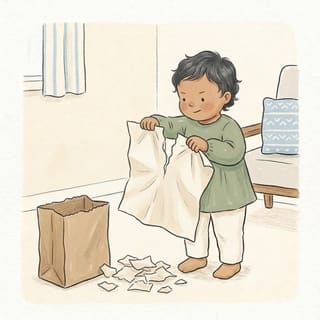 Paper Bag Tear and Stuff illustration