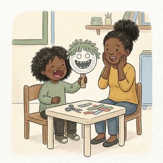 Paper Plate Monster Mask illustration