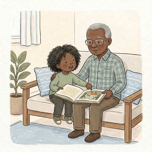 Pause the Story: illustration of a toddler doing the activity