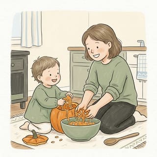 Pumpkin Guts Tray illustration