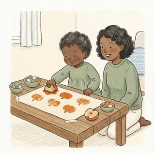 Pumpkin Stamp Painting illustration