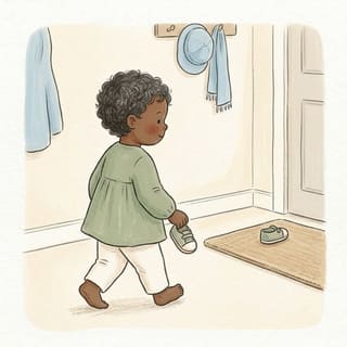 Put Shoes on the Mat illustration