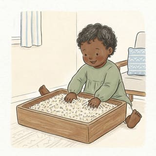 Rice Bin Dig illustration
