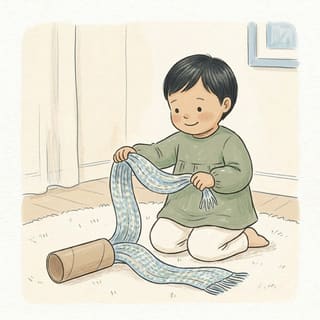 Scarf Pull Tube illustration