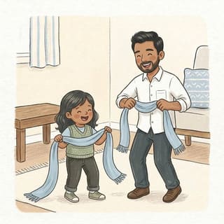 Scarf Streamer Dance illustration