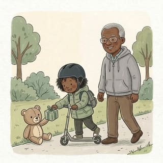 Scooter Delivery Round illustration
