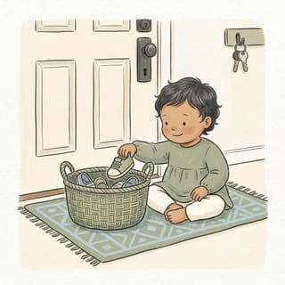Shoes Off at the Door illustration