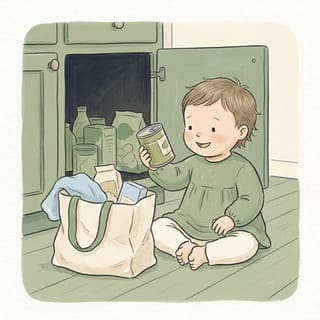 Shopping Into the Cupboard illustration