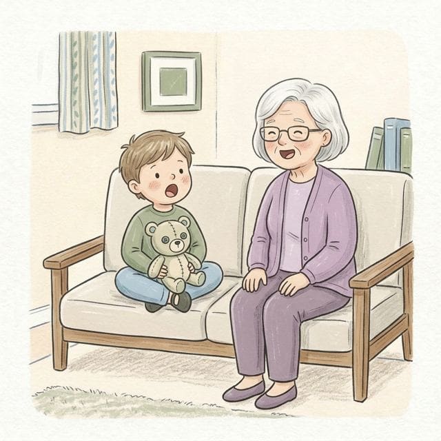 Silly Song Swaps: illustration of a toddler doing the activity