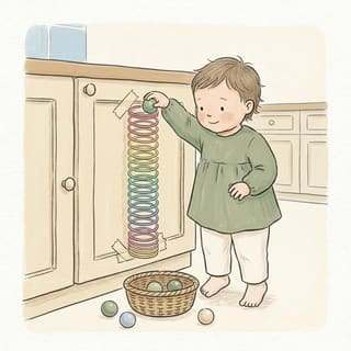 Slinky Ball Drop illustration